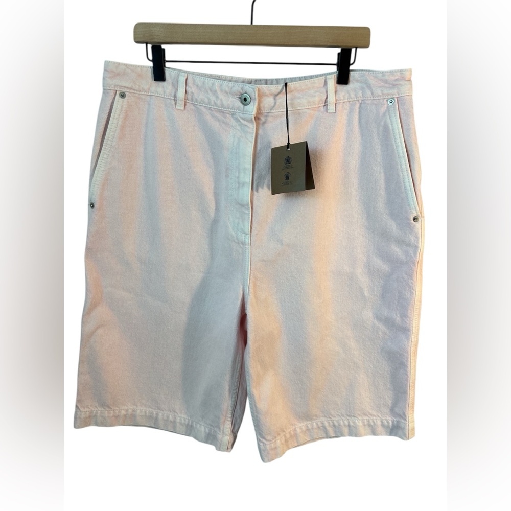 Burberry High-Waist baby pink Denim jean shorts Cotton Jorts Coquette  US 14 NWT